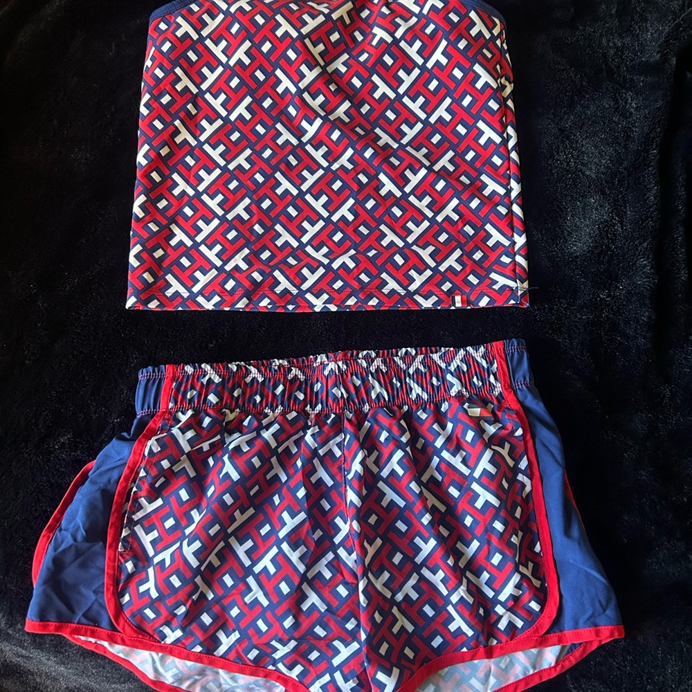 Tommy Hilfiger Red and Blue Athletic Set